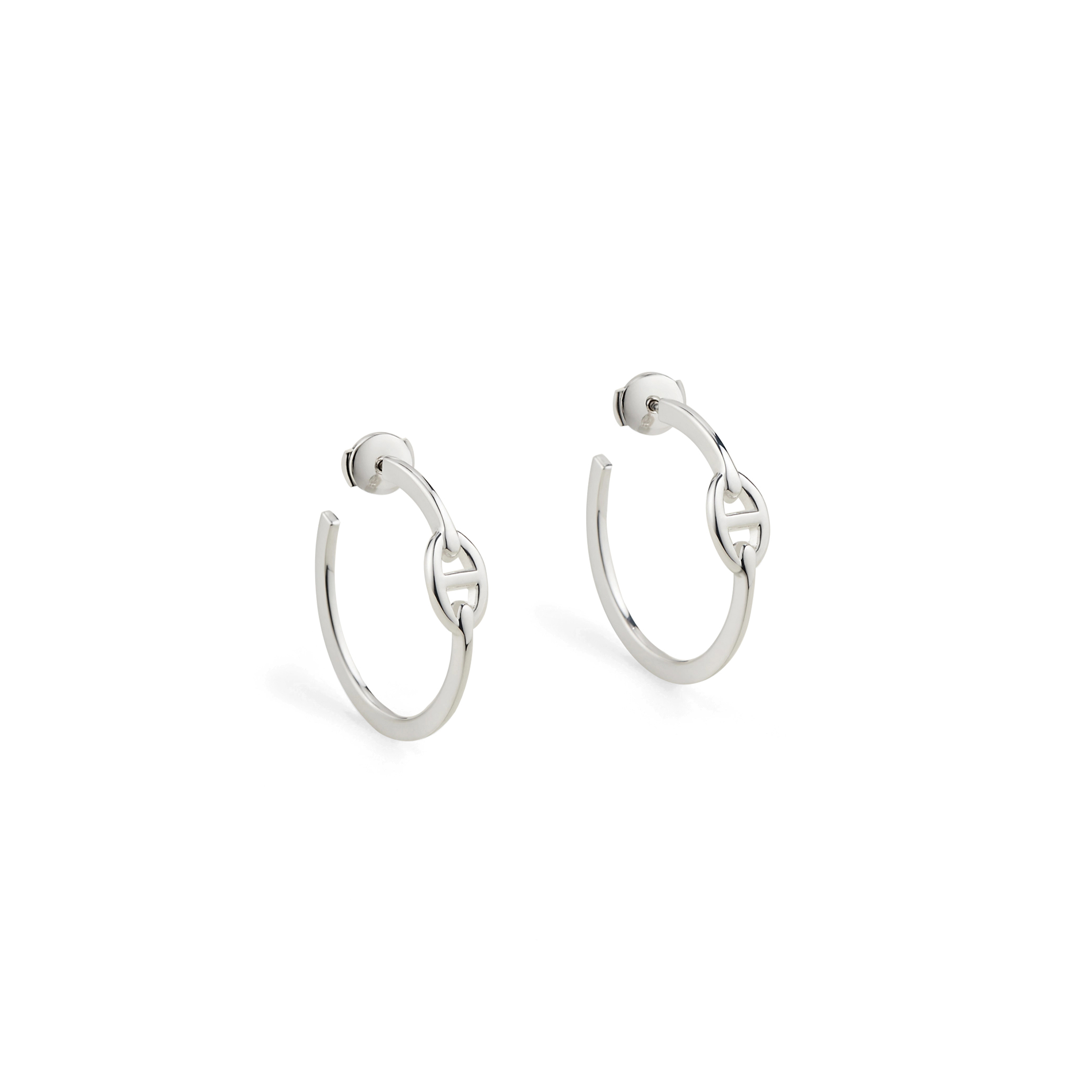 H*R*ES CHAINE D'ANCRE ENCHAINEE EARRINGS, SMALL MODEL H109510B00